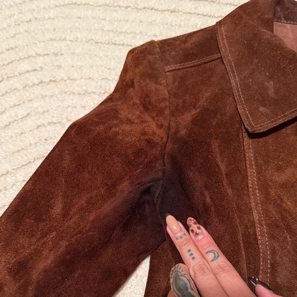 Vintage Brown Suede Women's Jacket - Picture 2 of 8